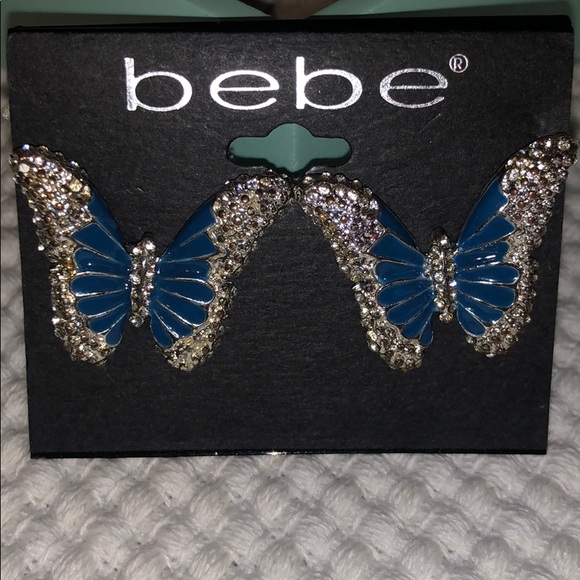 bebe Jewelry - BEBE BUTTERFLY 🦋 RHINESTONES EARRINGS